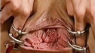 Monster Vagina. Extreme piercing. Fisting