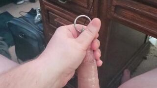 Plugged Cumshot Sounding Rod Masturbation