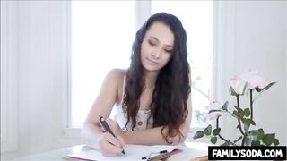 Stepdad interrupts stepdaughters homework