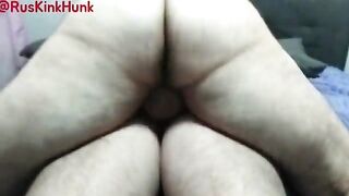 A Hefty Hairy Bear Loads Me with Cum Several Times and Then Fists Me