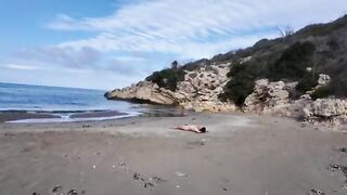 Stranger Fucking hairy Nudist on the Beach