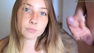 German Babe Dirty Talk Gets Facial Cumshot - Caro Cream