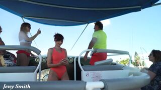 Jeny Smith on a Speedboat!