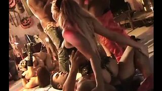 Crazy Halloween Sex Party in Brazil – Orgy with odd costumes