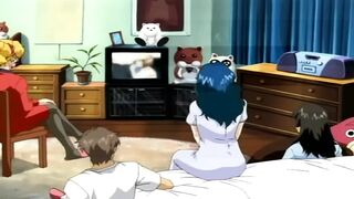 Wife cheats on her husband with young boy - Anime Uncensored