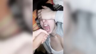 She give me a blowjob and swallows for the first time