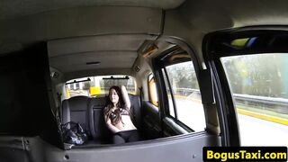 Cockhungry british taxi babe rough fucked