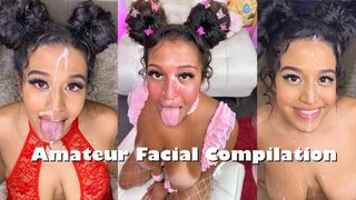 Amateur Facial Compilation (POV Facials With Huge Cumshots)