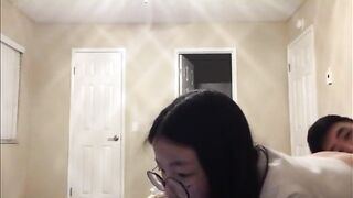 Hot UCSD Chinese student gets pounded hard and cum on face during zoom class