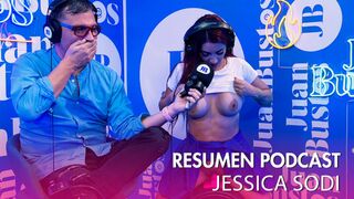 Jessica Sodi fulfills fantasy and cums with her big tits in the sex machine Juan Bustos podcast