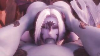 demon girl deepthroat facefuck