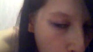 My ExGF webcam sucking and masturbating with dildo