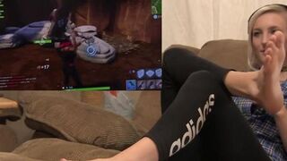 Fortnite with Brittney - Amazing bare soles