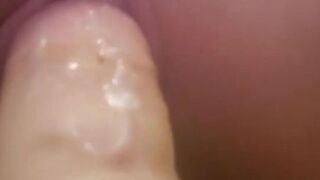 Close up dildo pussy fucking POV