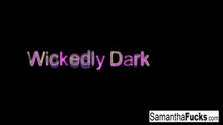 Samantha Saint gets off in black light