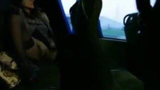 Wifey Masturbates on a Public Bus