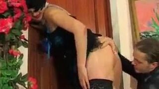 Mia fucked in the ass during a fancy party